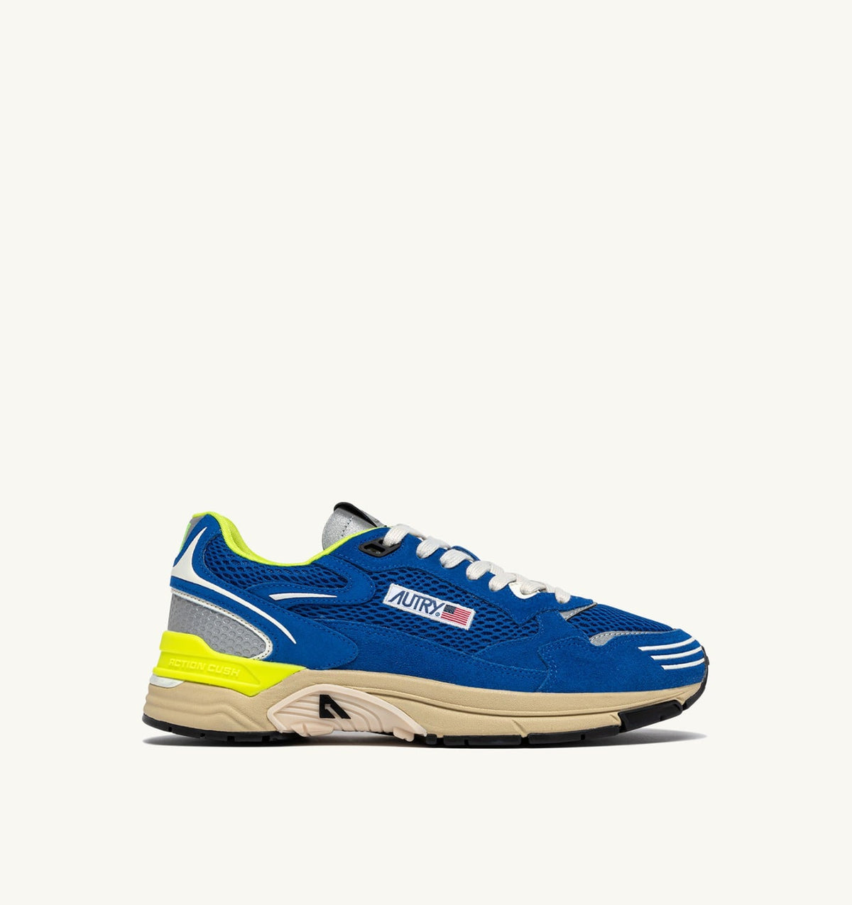 Woman HYPERWAY SNEAKERS IN PRINCESS BLUE AND VANILLA ICE MESH AND SUEDE