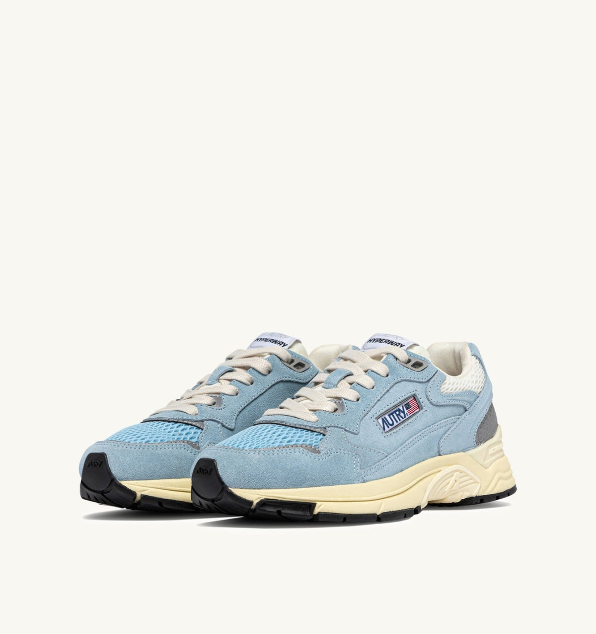 Woman HYPERWAY SNEAKERS IN PORTOFINO AND MARSHMALLOW MESH AND SUEDE