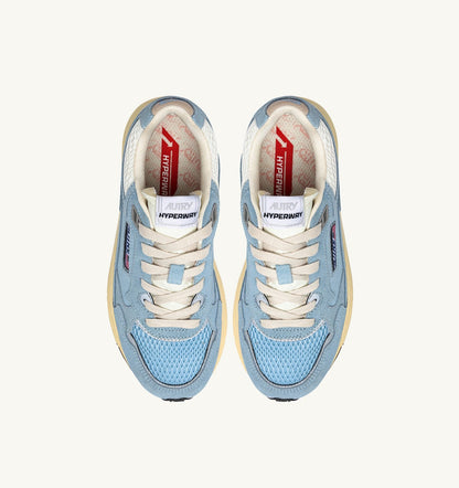 Woman HYPERWAY SNEAKERS IN PORTOFINO AND MARSHMALLOW MESH AND SUEDE