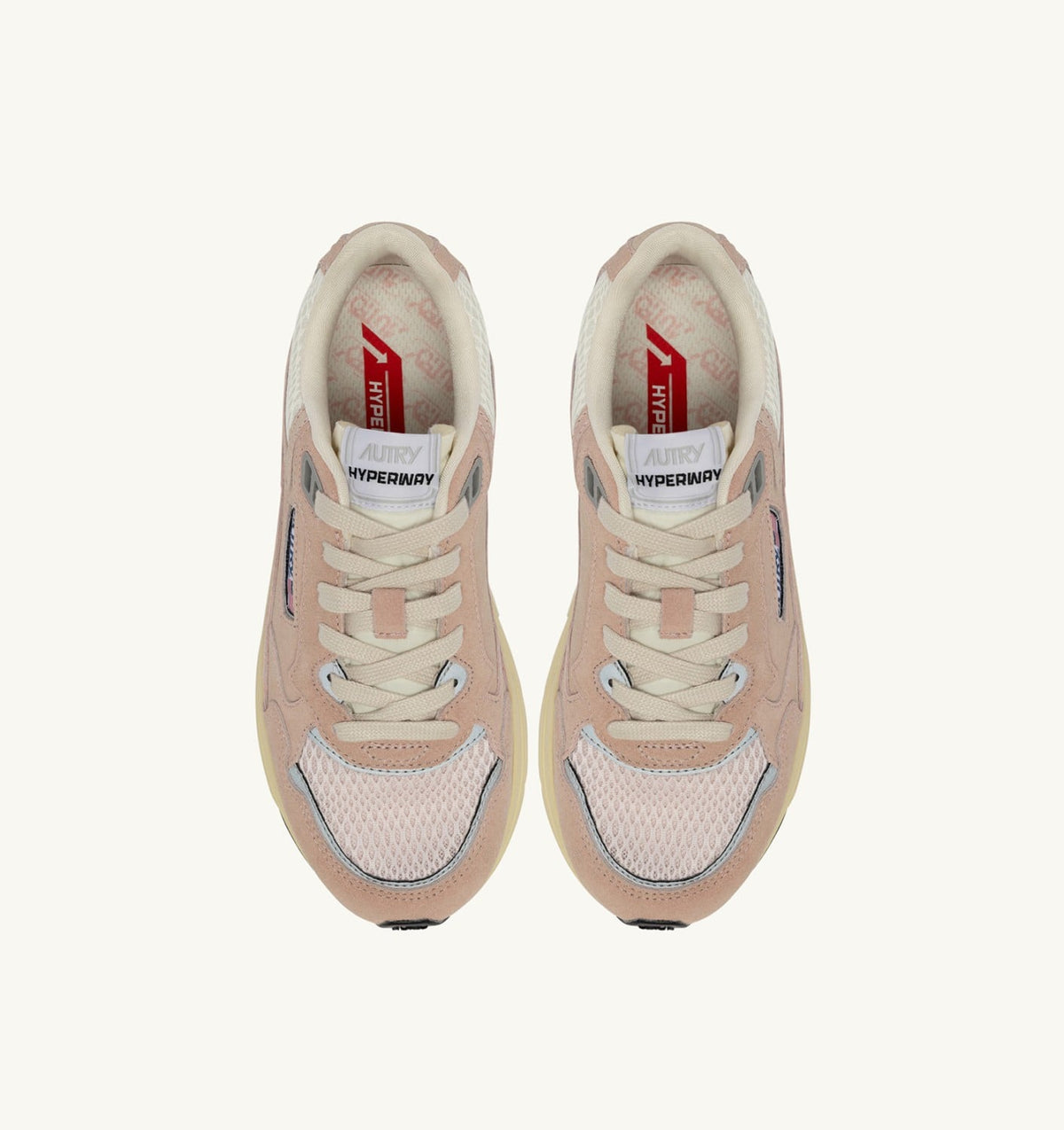Woman HYPERWAY SNEAKERS IN SILK AND MARSHMALLOW MESH AND SUEDE