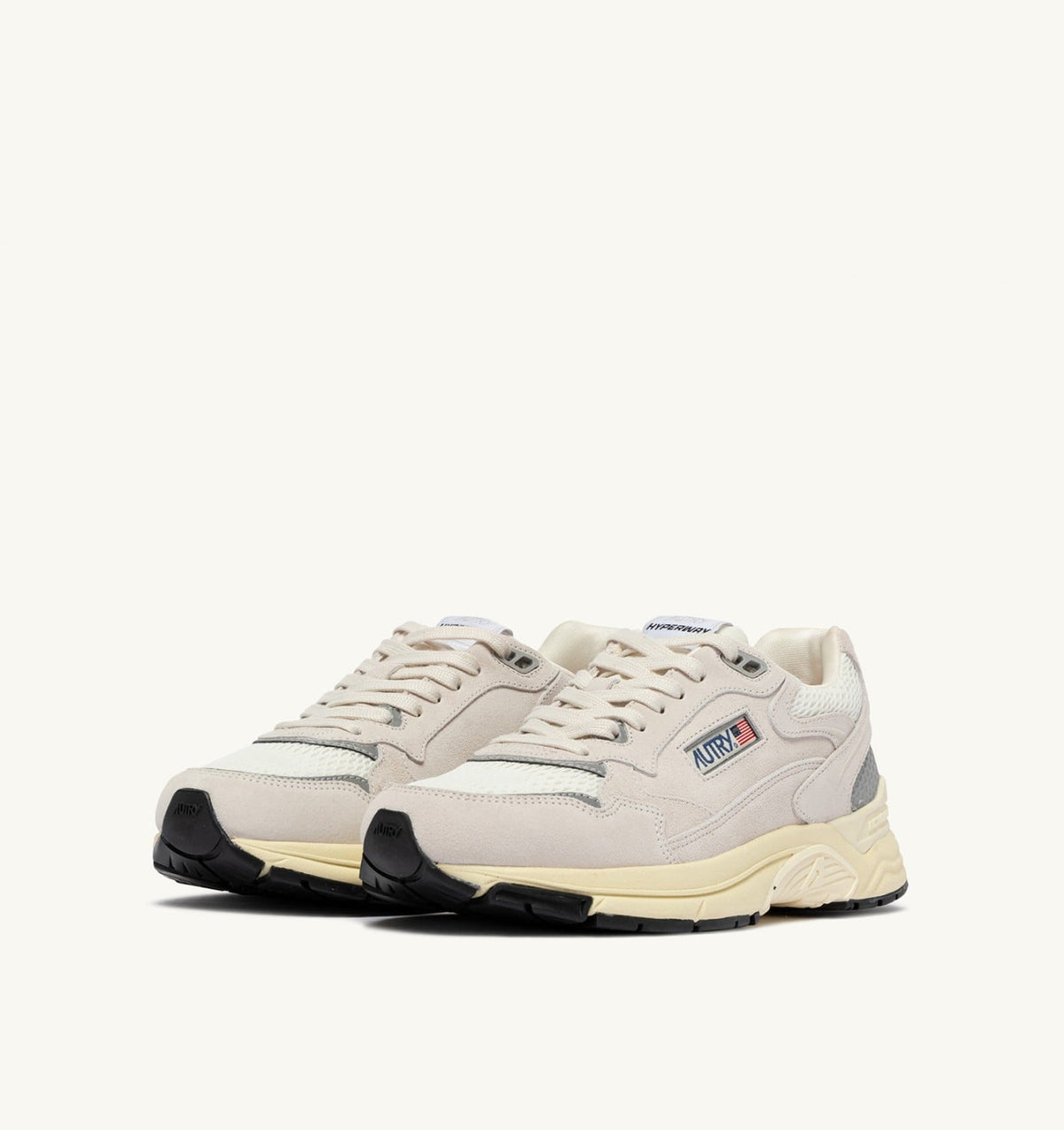 Woman HYPERWAY SNEAKERS IN WHITE AND SILVER MESH AND SUEDE