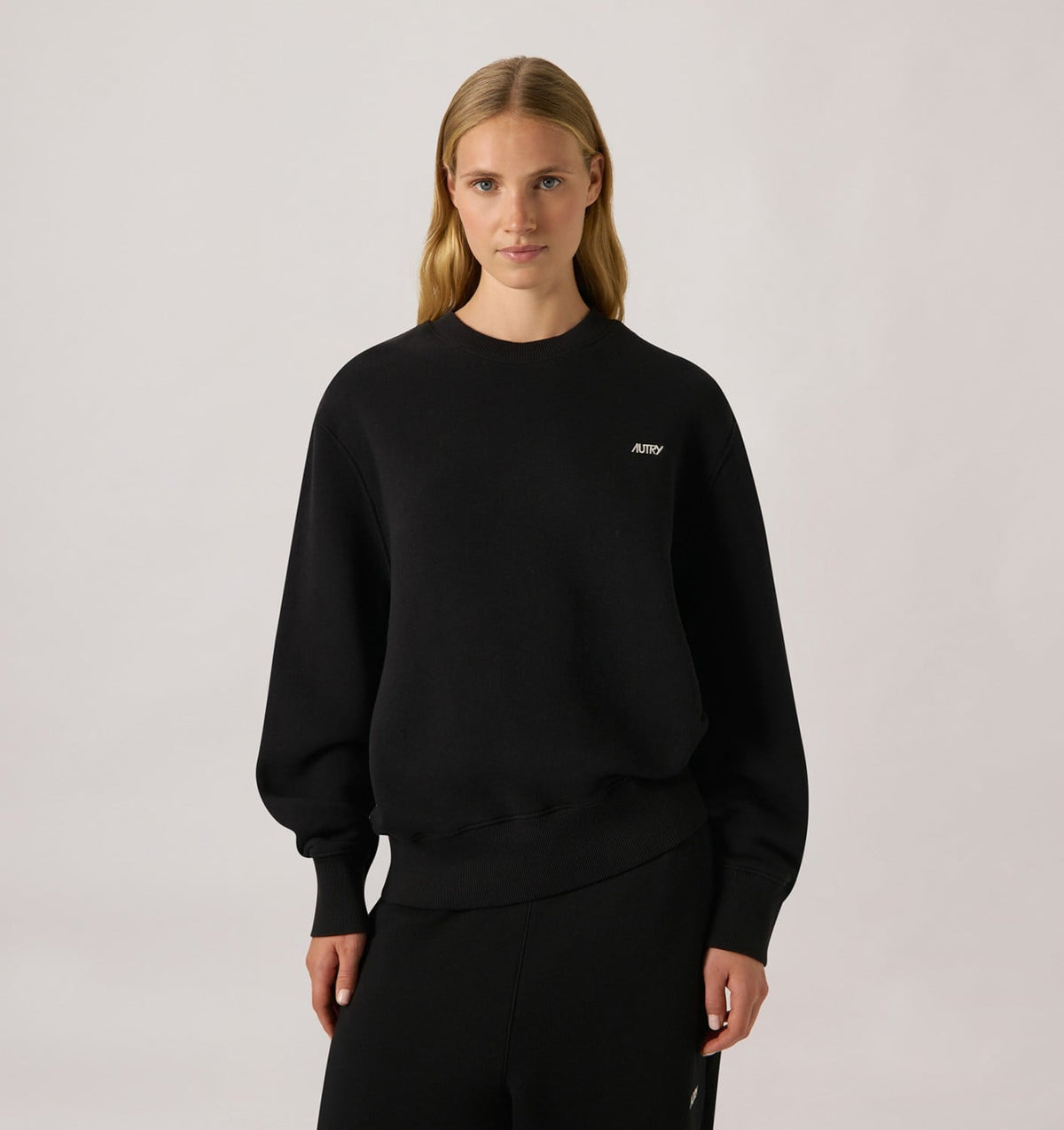 Woman CREWNECK SWEATSHIRT WITH EMBROIDERED LOGO FOR WOMAN