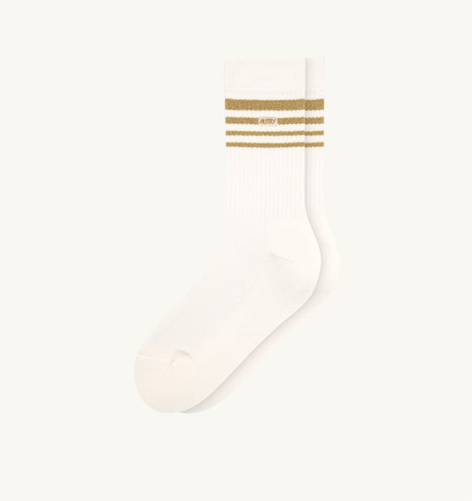 Woman|Man LUREX JACQUARD SOCKS WITH LOGO AND STRIPES UNISEX