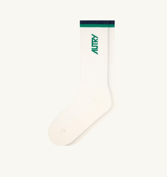 Woman|Man JACQUARD SOCKS WITH LOGO AND STRIPES UNISEX