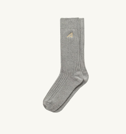 Woman|Man RIBBED EMBROIDERED LOGO SOCK UNISEX