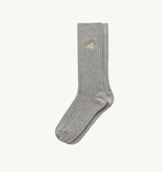 Woman|Man RIBBED EMBROIDERED LOGO SOCK UNISEX