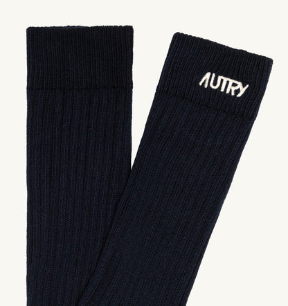 Woman|Man RIBBED SOCKS WITH EMBROIDERED LOGO UNISEX
