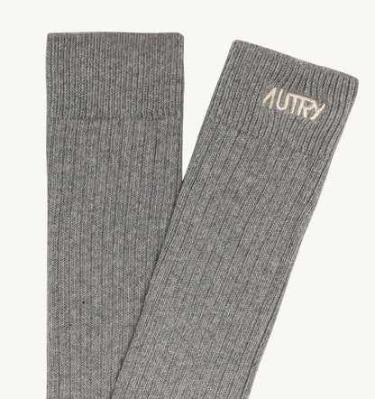 Woman|Man RIBBED SOCKS WITH EMBROIDERED LOGO UNISEX