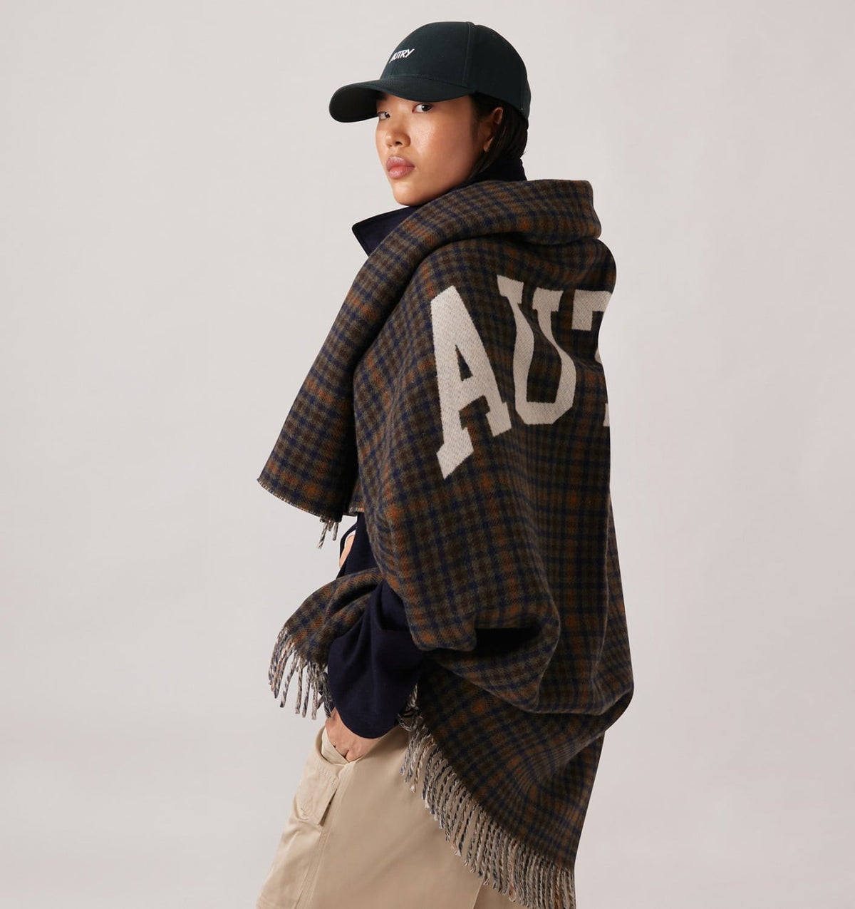 Woman|Man CHECKED BLANKET WITH MAXI LOGO UNISEX