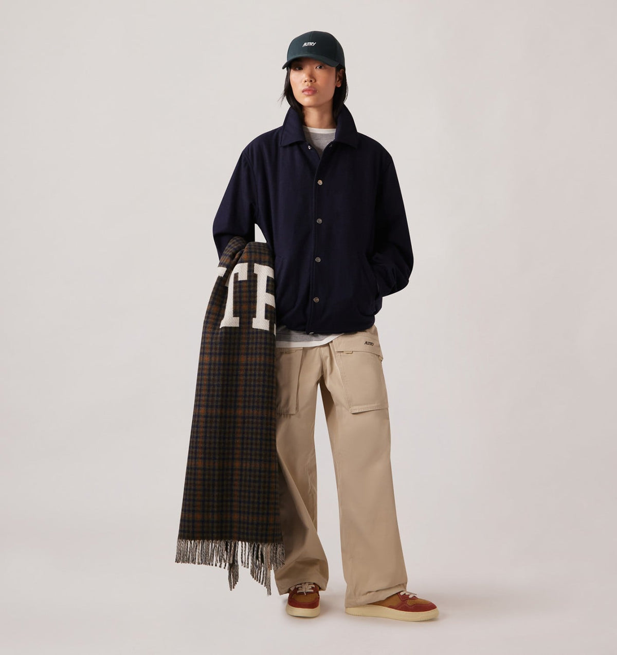 Woman|Man CHECKED BLANKET WITH MAXI LOGO UNISEX