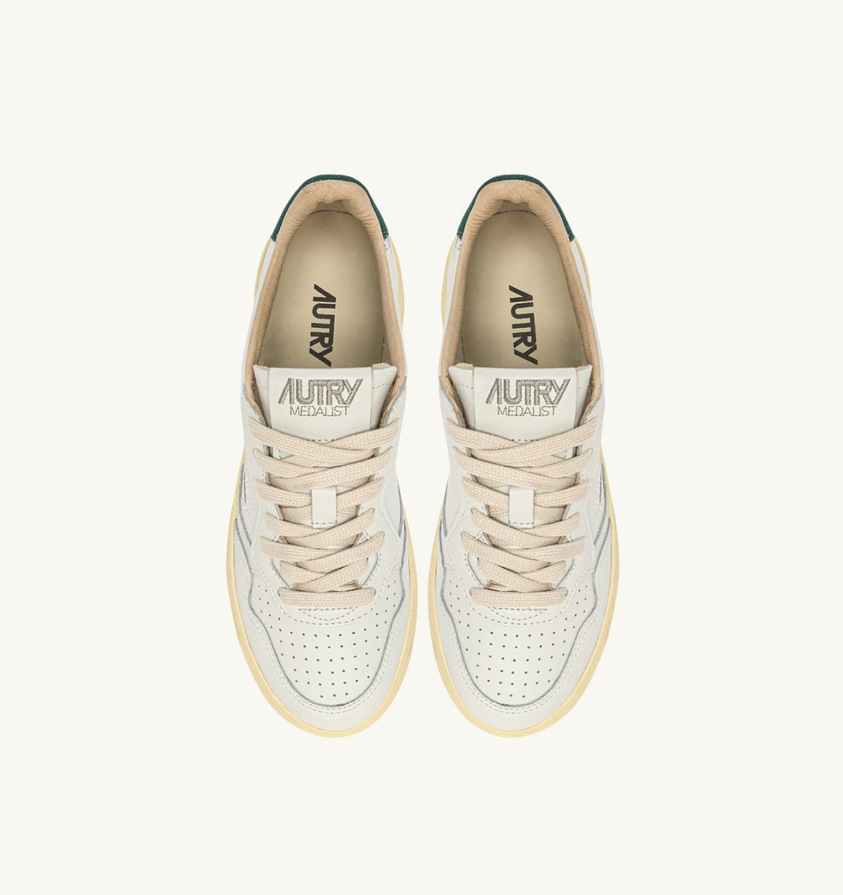 Man MEDALIST LOW SNEAKERS IN WHITE LEATHER AND DARK SEA SUEDE