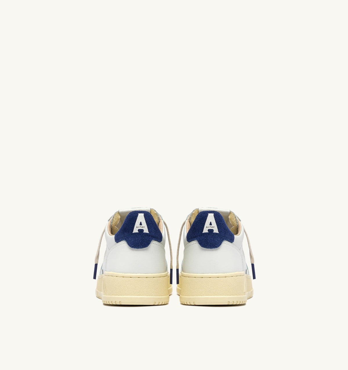 Man MEDALIST LOW SNEAKERS IN WHITE LEATHER AND BLUE DEPTHS SUEDE