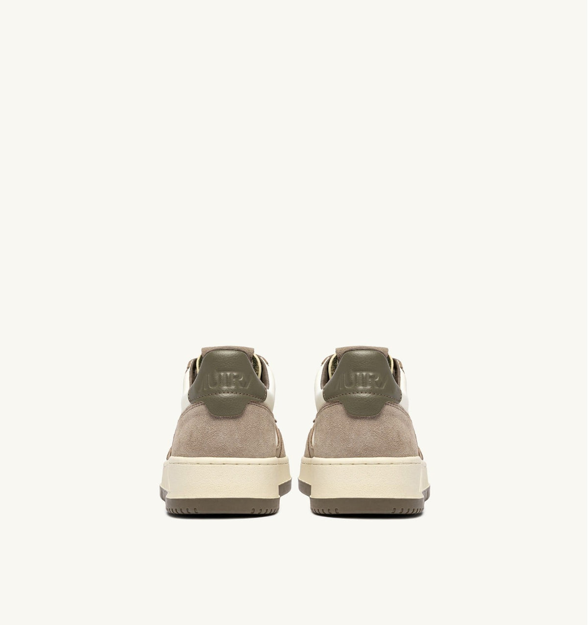 Man MEDALIST LOW SNEAKERS IN COVERT GREEN AND LICORICE LEATHER AND SUEDE