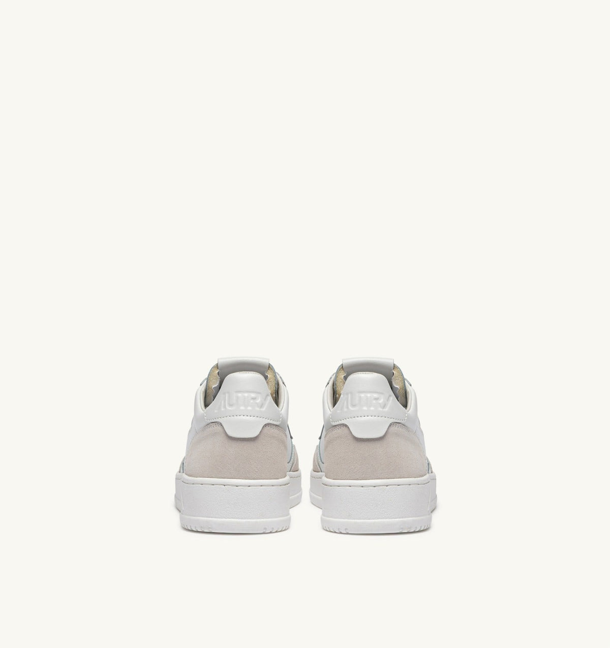 Man MEDALIST LOW SNEAKERS IN WHITE LEATHER AND SUEDE