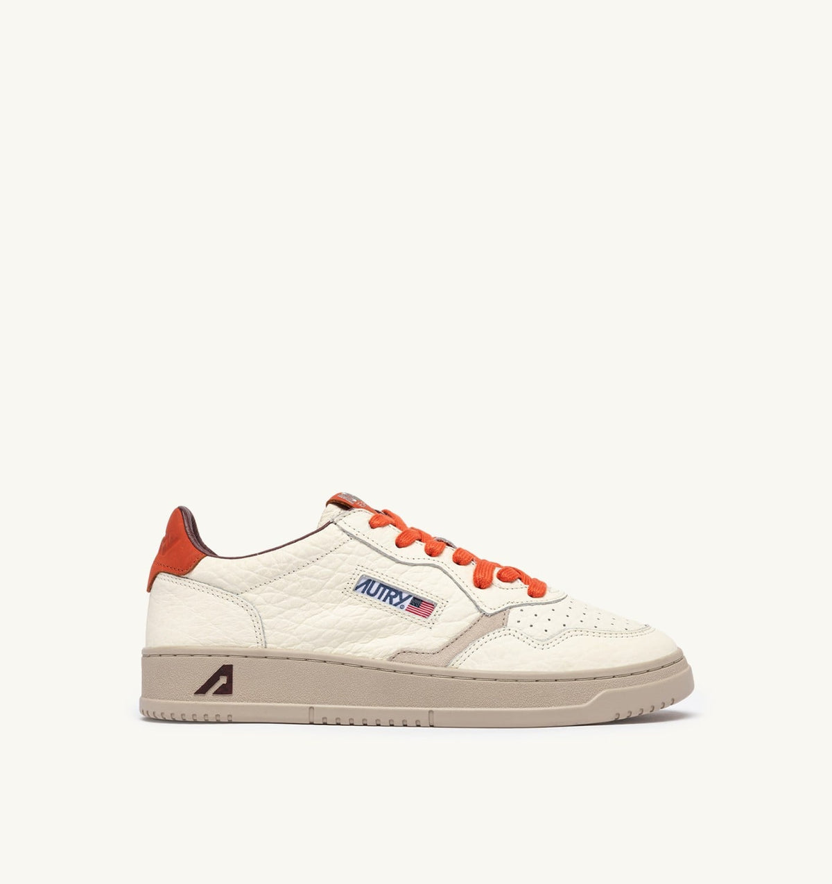Man MEDALIST LOW SNEAKERS IN SAND AND PUMPKIN LEATHER