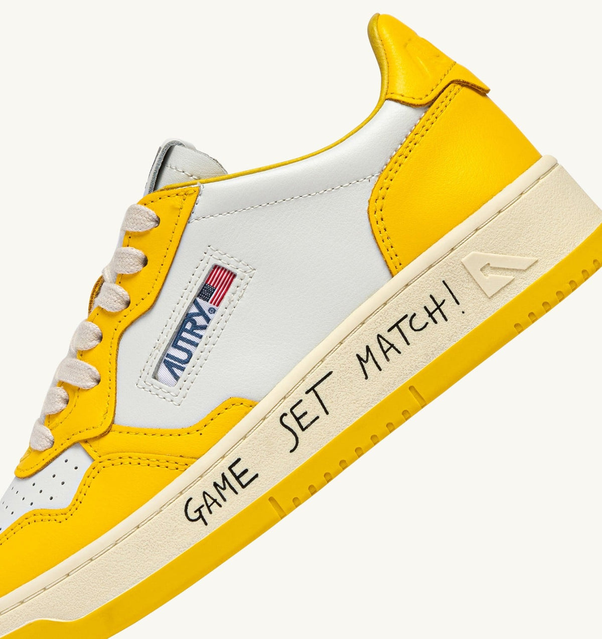 Man MEDALIST LOW SNEAKERS IN WHITE AND SLICKER LEATHER WITH LETTERING