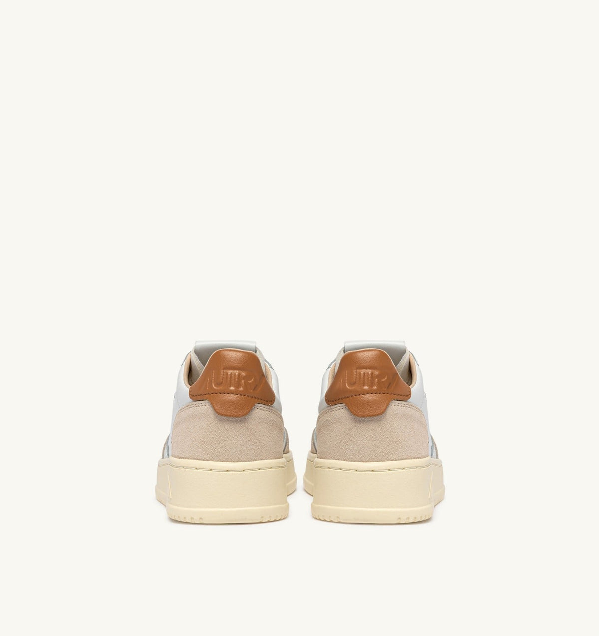 Man MEDALIST LOW SNEAKERS IN WHITE LEATHER AND LION SUEDE