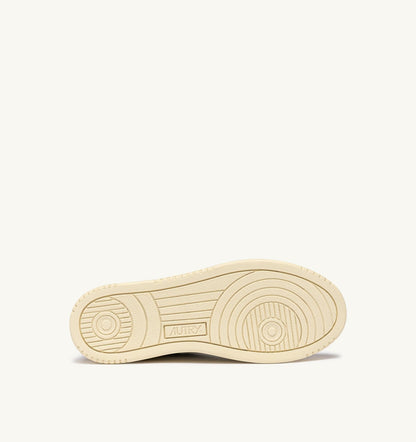 Man MEDALIST LOW SNEAKERS IN WHITE LEATHER AND LION SUEDE