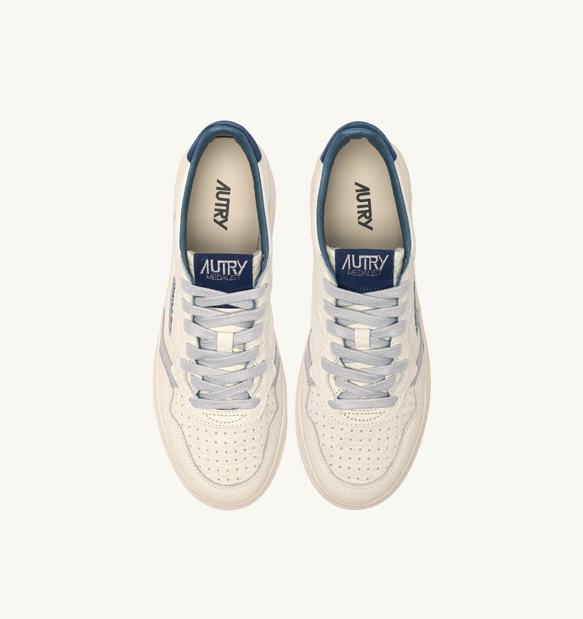 Man MEDALIST LOW SNEAKERS IN BLUE DEPTHS AND VAPOR LEATHER