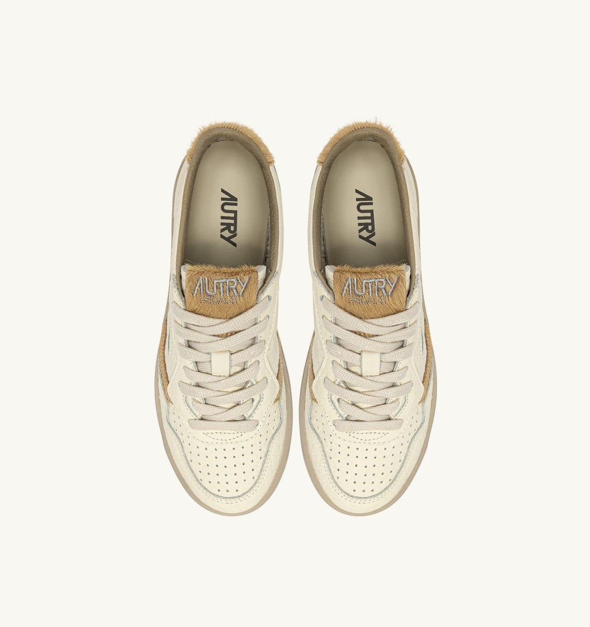Man MEDALIST LOW SNEAKERS IN SAND LEATHER