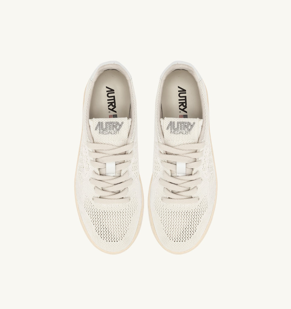 Man MEDALIST EASEKNIT LOW SNEAKERS IN KNIT COLOR IVORY
