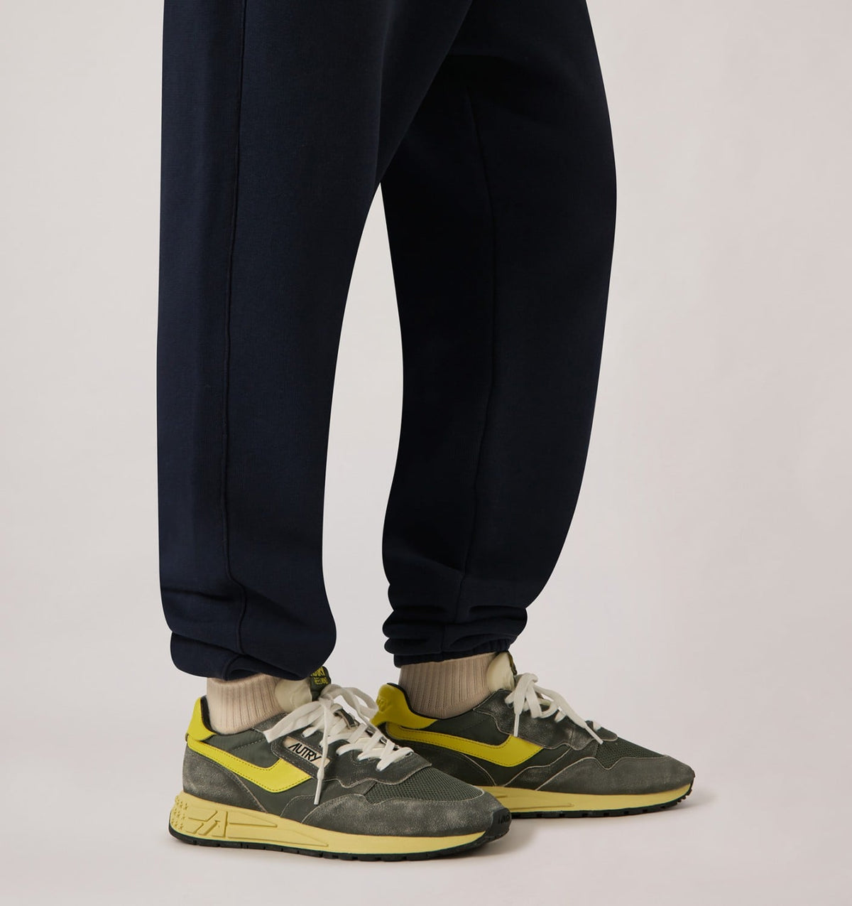 Man REELWIND LOW SNEAKERS IN DEEP GREEN SUGAR AND QUINCE NYLON AND SUEDE