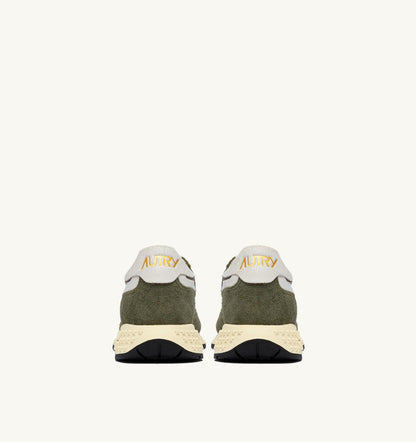 Man REELWIND LOW SNEAKERS IN WHITE AND SAGE NYLON AND SUEDE