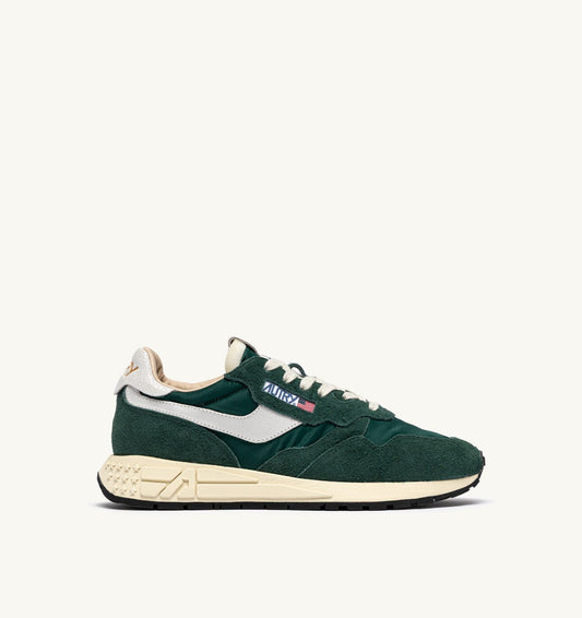 Man REELWIND LOW SNEAKERS IN WHITE AND BOTANICAL GARDEN NYLON AND SUEDE