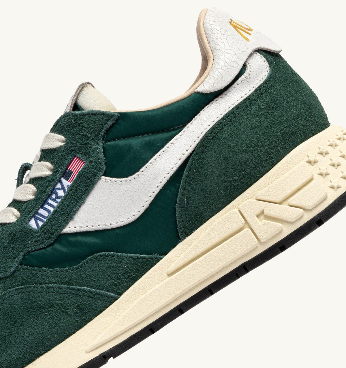 Man REELWIND LOW SNEAKERS IN WHITE AND BOTANICAL GARDEN NYLON AND SUEDE