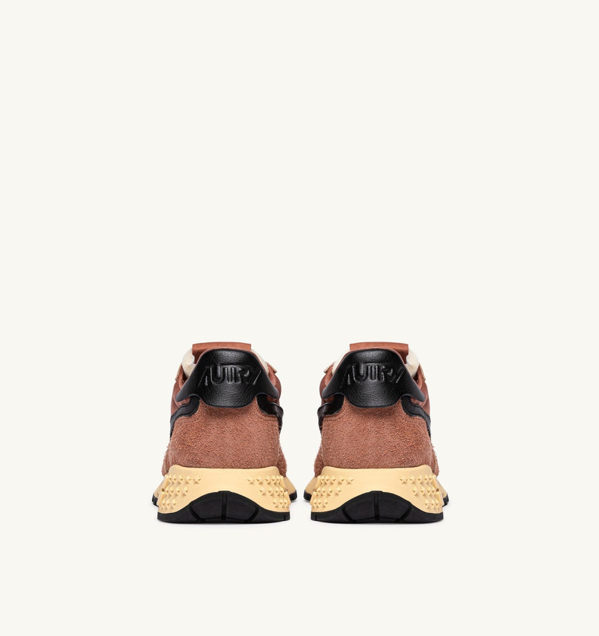 Man REELWIND LOW SNEAKERS IN MOCHA AND BLACK NYLON AND SUEDE