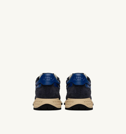 Man REELWIND LOW SNEAKERS IN SPACE BLUE AND LAPIS BLUE NYLON AND SUEDE