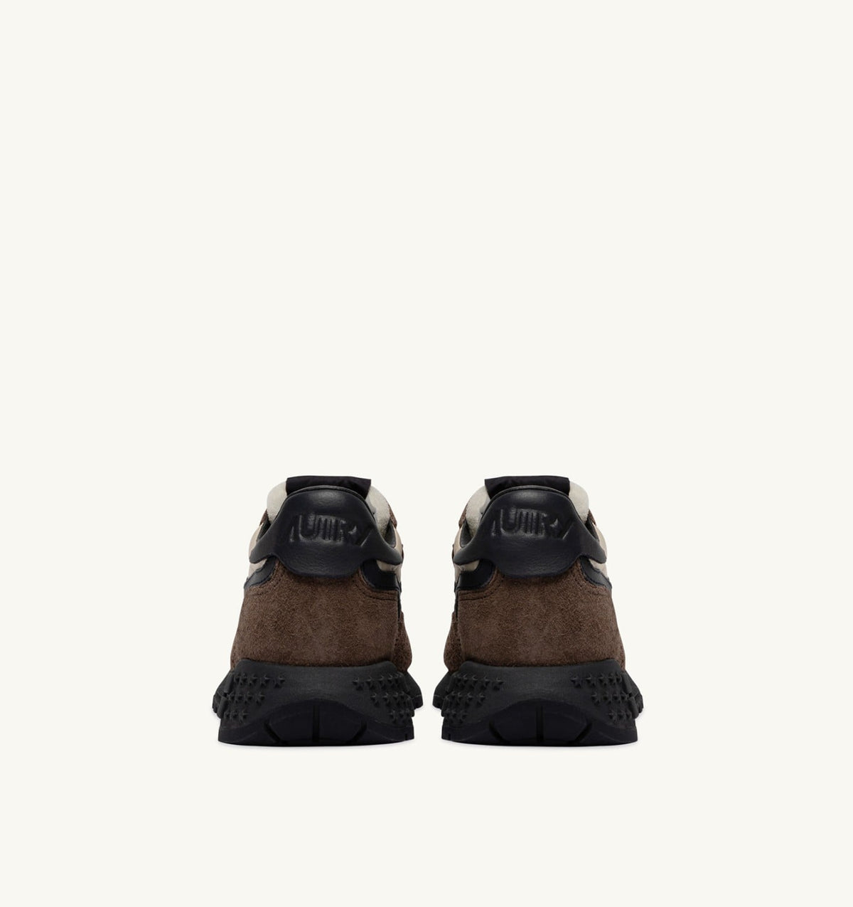 Man REELWIND LOW SNEAKERS IN DARK BARK PEBBLE AND PHANTOM SUEDE AND NYLON