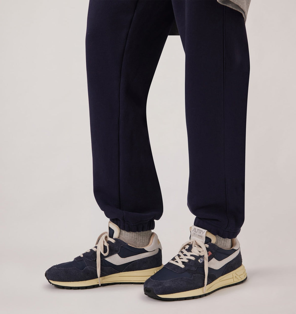 Man REELWIND LOW SNEAKERS IN BLUE SPACE AND WHITE NYLON AND SUEDE
