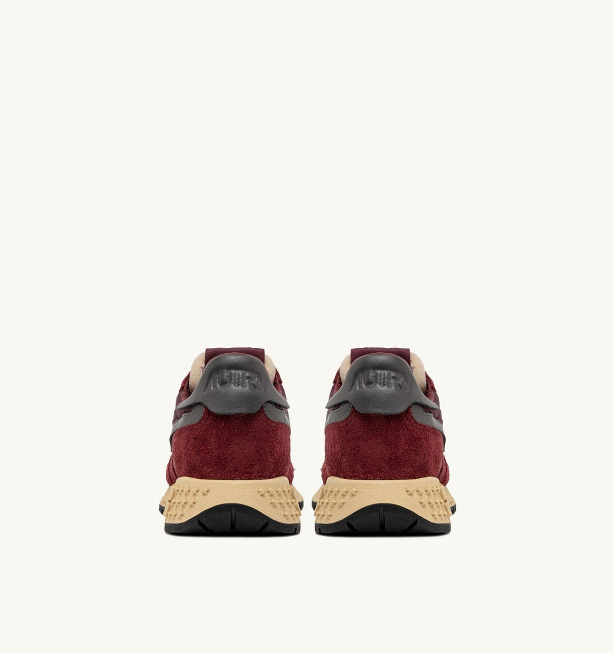 Man REELWIND LOW SNEAKERS IN NYLON SUEDE AND LEATHER COLOR ROUNGE AND CORDOVAN