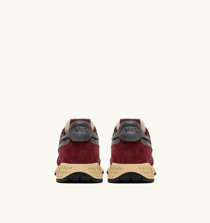 Man REELWIND LOW SNEAKERS IN NYLON SUEDE AND LEATHER COLOR ROUNGE AND CORDOVAN