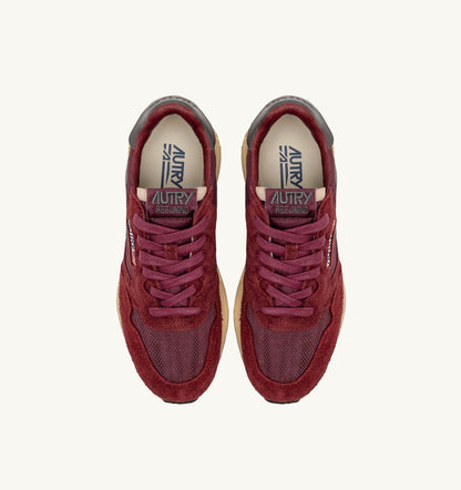 Man REELWIND LOW SNEAKERS IN NYLON SUEDE AND LEATHER COLOR ROUNGE AND CORDOVAN