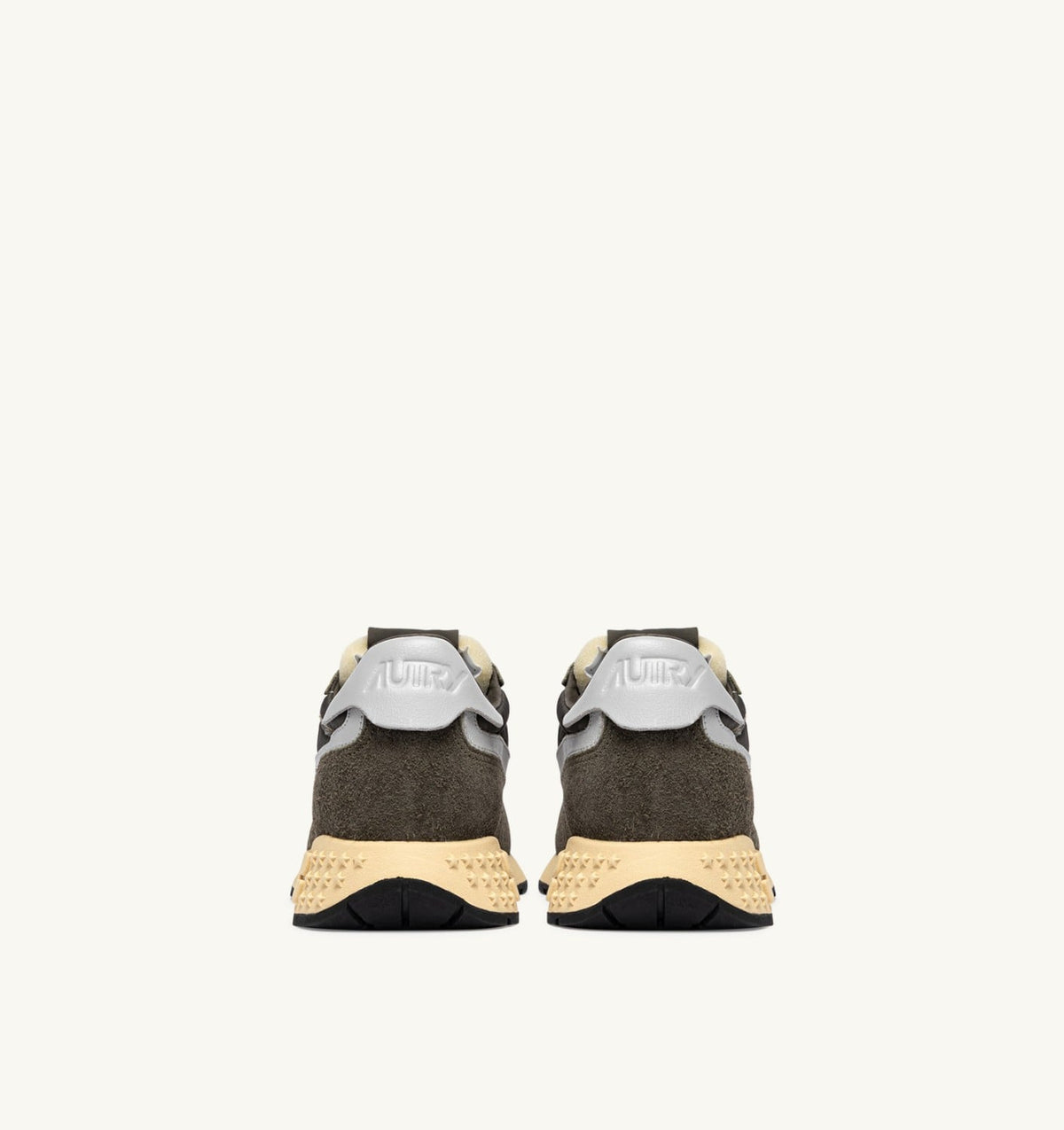Man REELWIND LOW SNEAKERS IN OLIVE NIGHT AND HARBOR MIST NYLON AND SUEDE