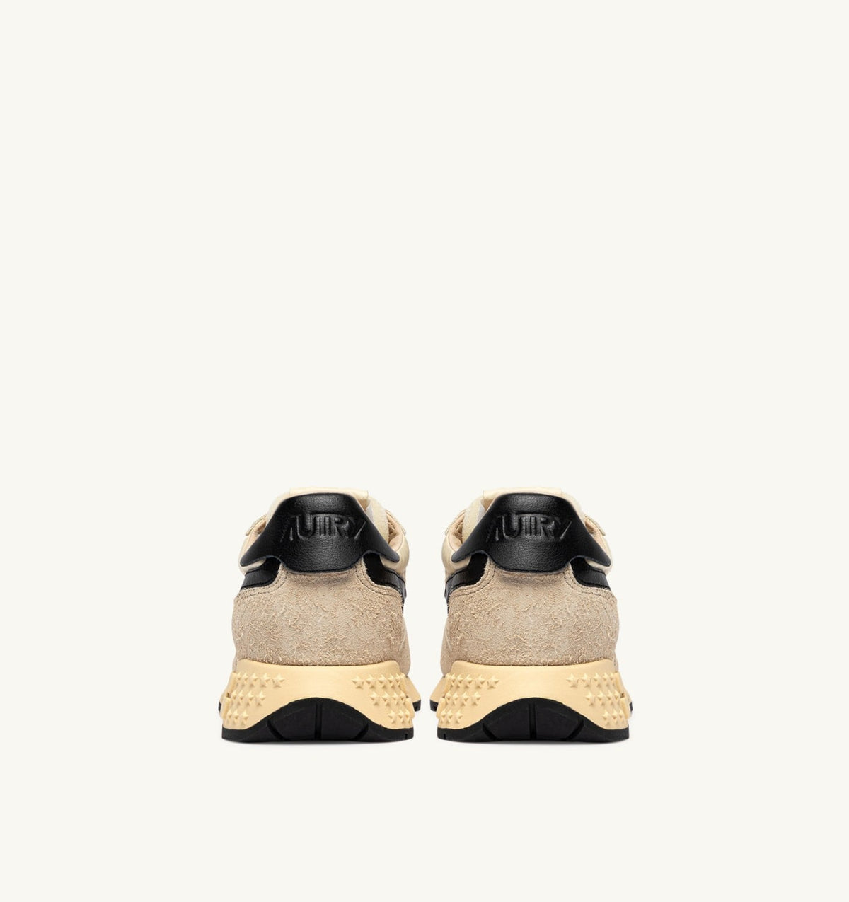 Man REELWIND LOW SNEAKERS IN ECRU AND BLACK NYLON AND SUEDE