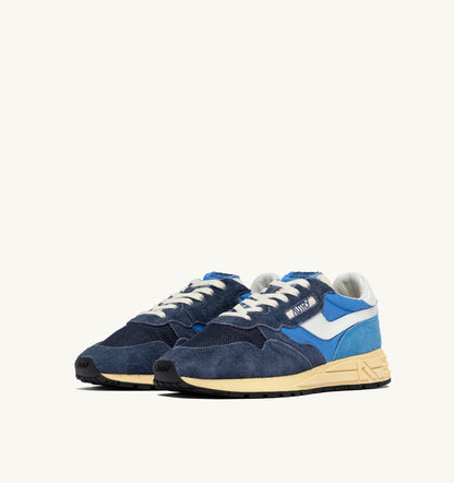 Man REELWIND LOW SNEAKERS IN BLUETTE AND DIGITAL BLUE NYLON AND SUEDE
