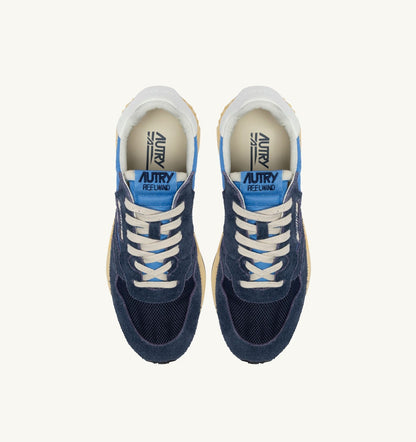 Man REELWIND LOW SNEAKERS IN BLUETTE AND DIGITAL BLUE NYLON AND SUEDE