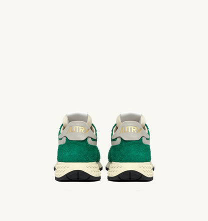 Man REELWIND LOW SNEAKERS IN GREEN NYLON AND SUEDE