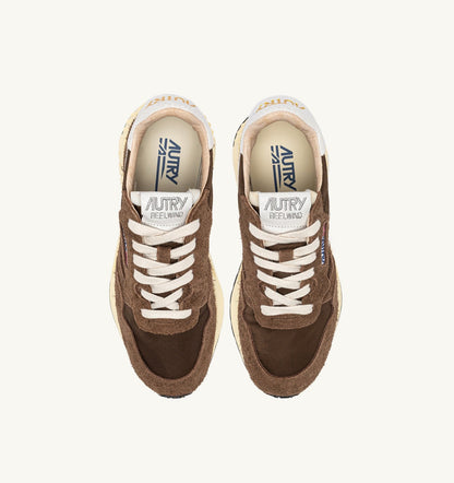 Man REELWIND LOW SNEAKERS IN WHITE AND TUNDRA NYLON AND SUEDE