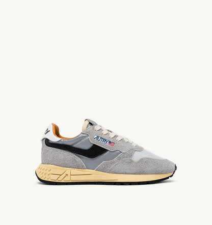 Man REELWIND LOW SNEAKERS IN SAND SUEDE AND REFLECTIVE NYLON