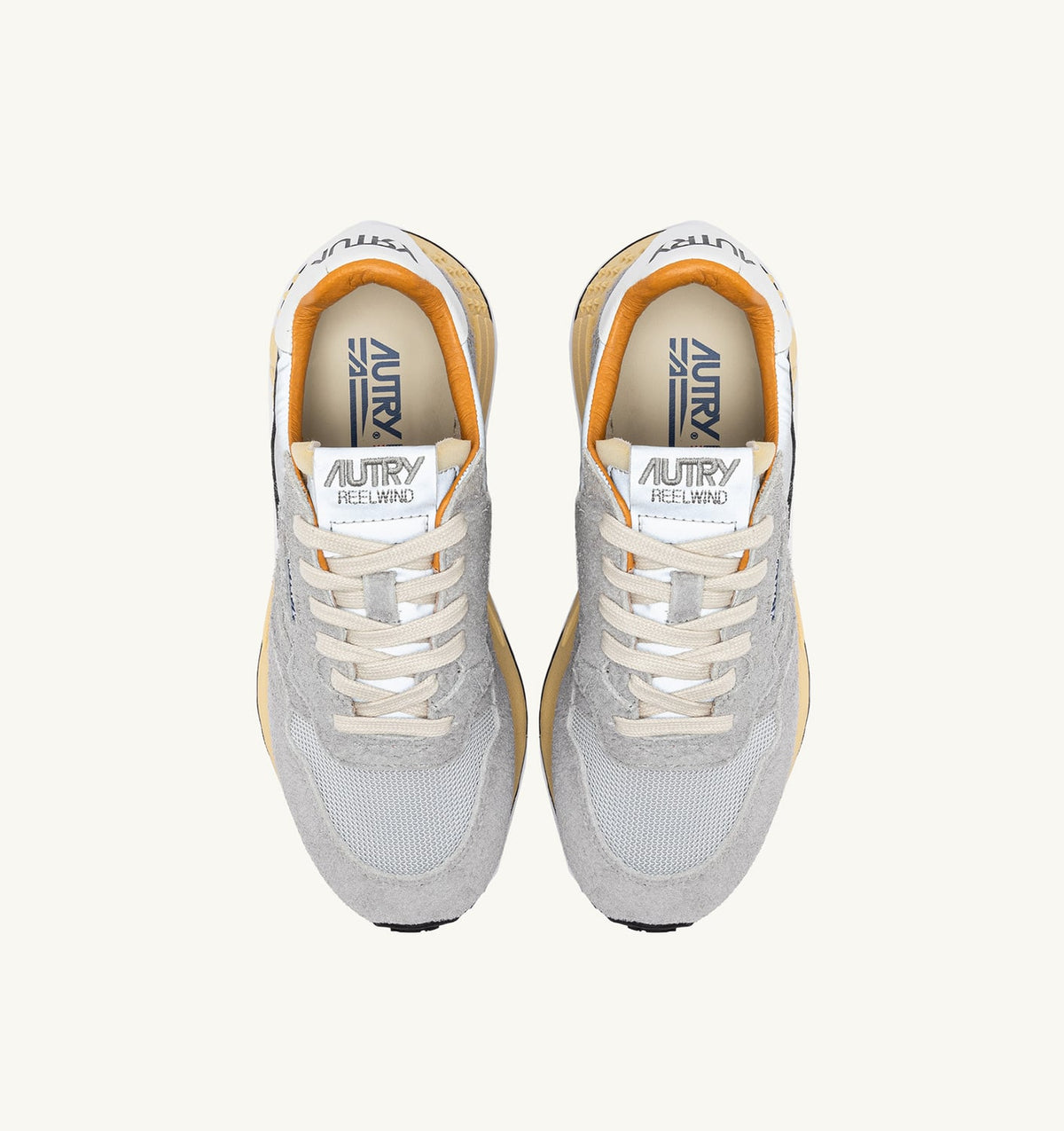 Man REELWIND LOW SNEAKERS IN SAND SUEDE AND REFLECTIVE NYLON