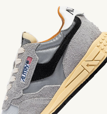 Man REELWIND LOW SNEAKERS IN SAND SUEDE AND REFLECTIVE NYLON