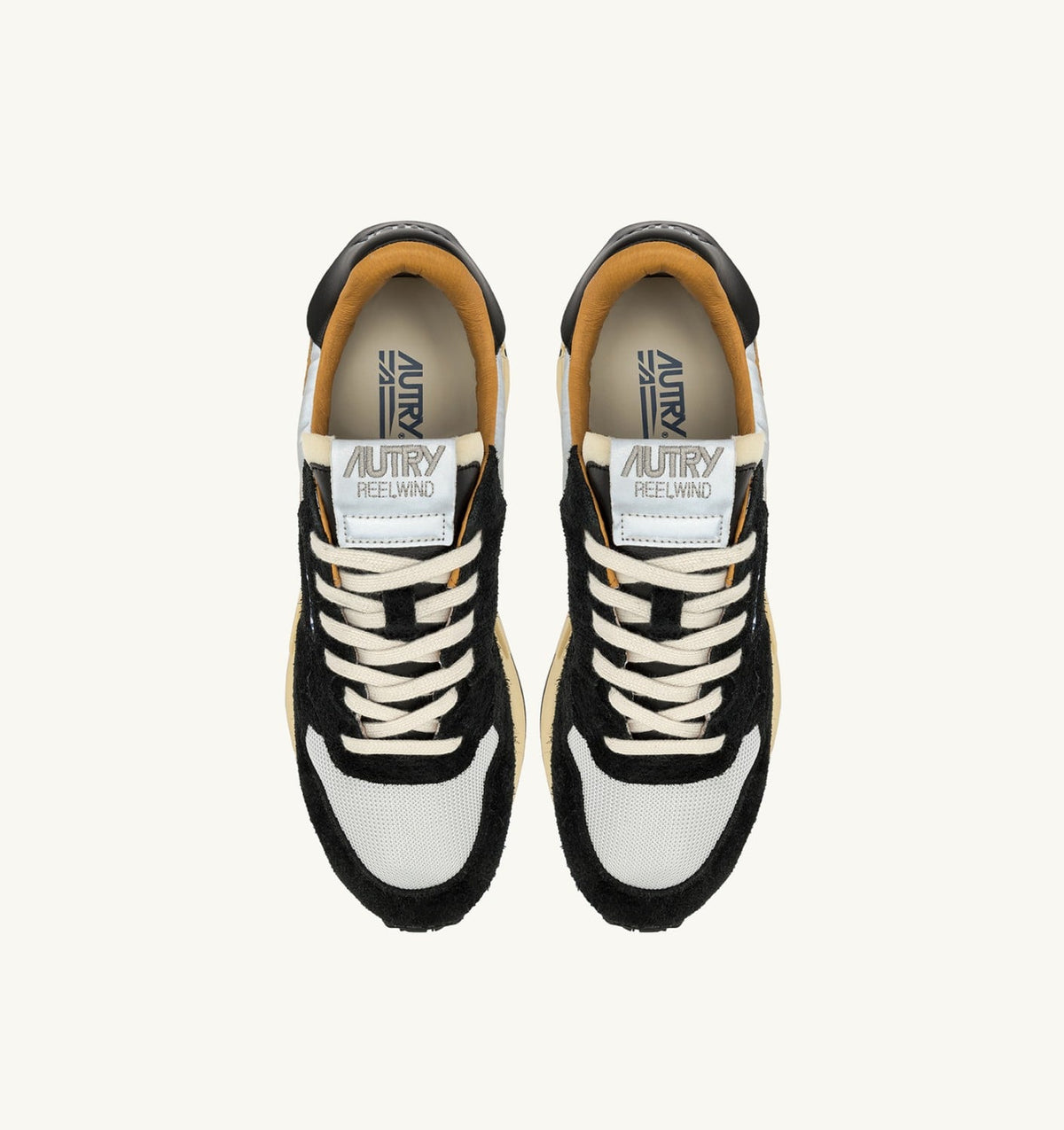 Man REELWIND LOW SNEAKERS IN BLACK SUEDE AND REFLECTIVE NYLON