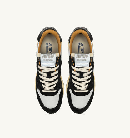 Man REELWIND LOW SNEAKERS IN BLACK SUEDE AND REFLECTIVE NYLON