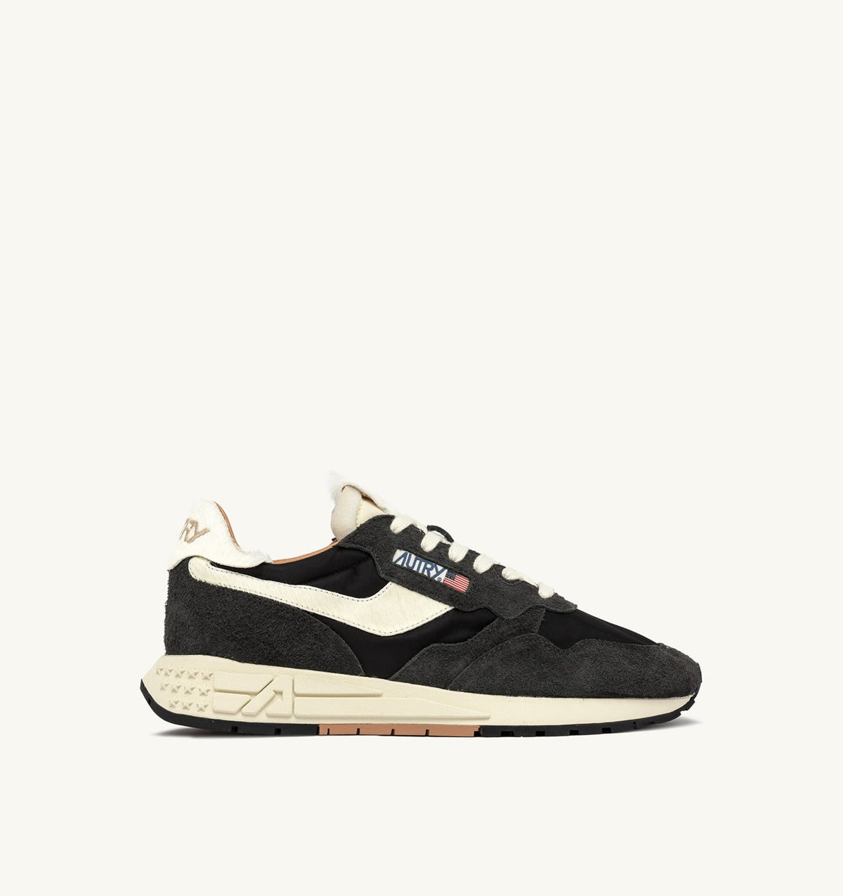 Man REELWIND LOW SNEAKERS IN NYLON AND SUEDE COLOR PEAT AND NUT