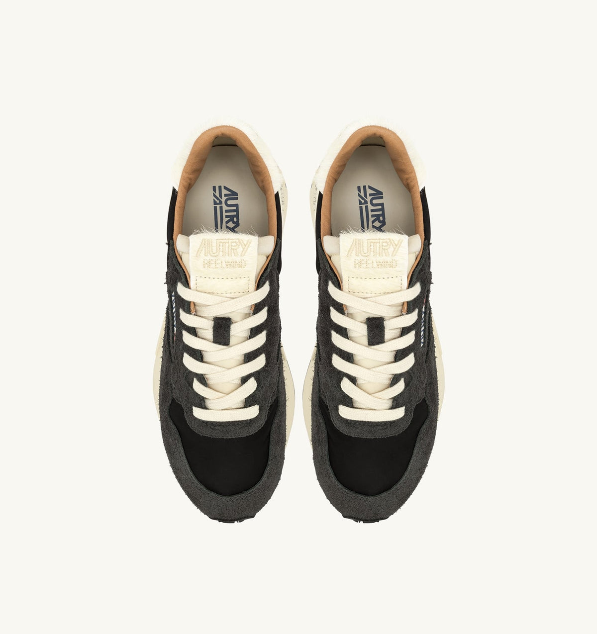 Man REELWIND LOW SNEAKERS IN NYLON AND SUEDE COLOR PEAT AND NUT