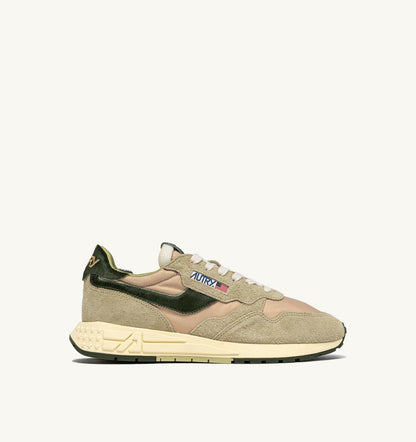 Man REELWIND LOW SNEAKERS IN NYLON AND SUEDE COLOR SPONGE AND GREEN